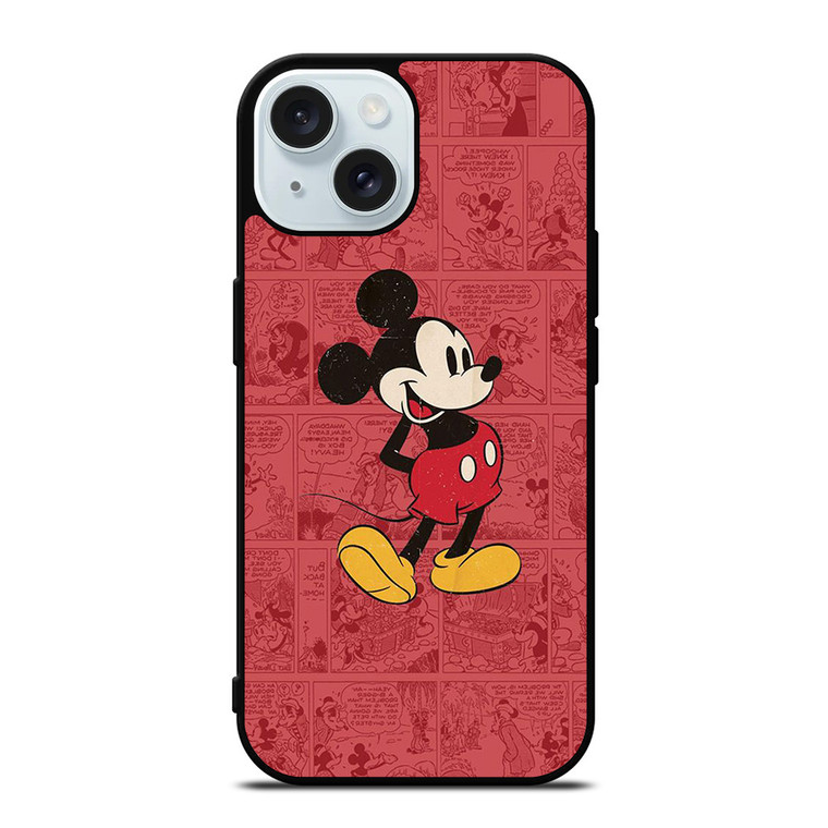 MICKEY MOUSE RETRO COMIC iPhone 15  Case Cover