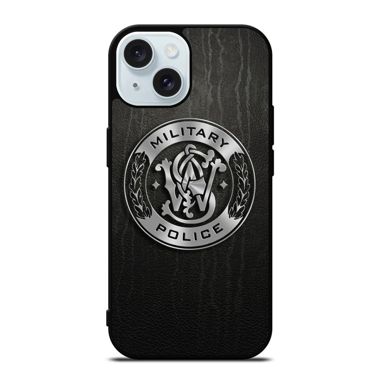 SMITH AND WESSON MILITARY POLICE METAL LOGO iPhone 15  Case Cover