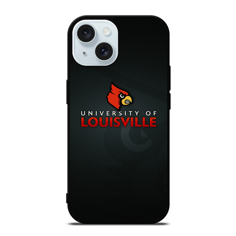 UNIVERSITY OF LOUISVILLE CARDINALS FOOTBALL LOGO MASCOT iPhone 15  Case Cover