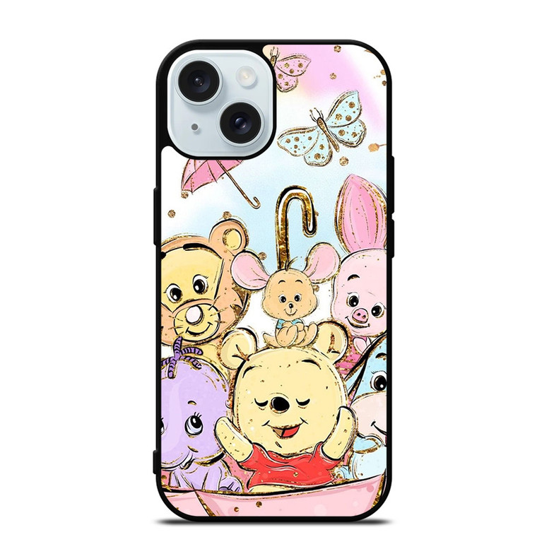 WINNIE THE POOH AND FRIENDS UMBRELA iPhone 15  Case Cover
