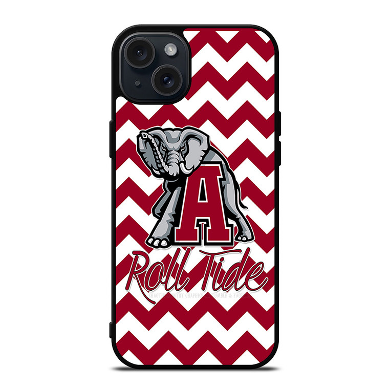 ALABAMA CRIMSON TIDE STRIP ROLL iPhone 15 Plus Case