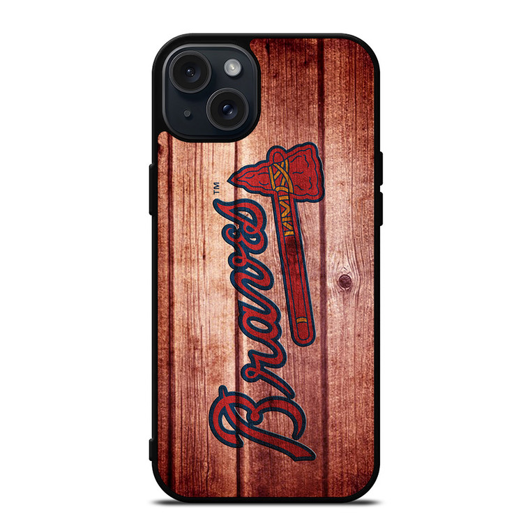 ATLANTA BRAVES BASEBALL WOOD iPhone 15 Plus Case