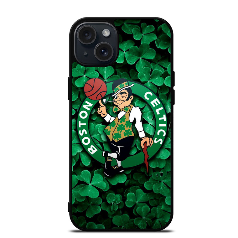 BOSTON CELTICS GREEN LOGO BASKETBALL TEAM iPhone 15 Plus Case