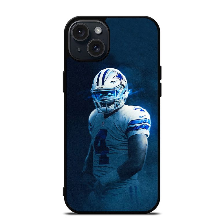 DAK PRESCOTT DALLAS COWBOYS FOOTBALL DARK iPhone 15 Plus Case