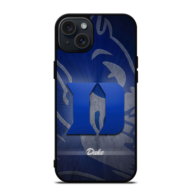 DUKE BLUE DEVILS LOGO UNIVERSITY BASKETBALL iPhone 15 Plus Case