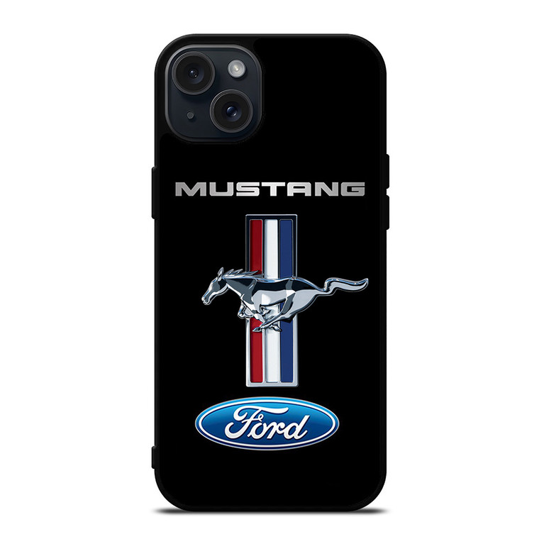 FORD MUSTANG STRIPS EMBLEM iPhone 15 Plus Case FORD MUSTANG STRIPS EMBLEM iPhone 15 Plus Case