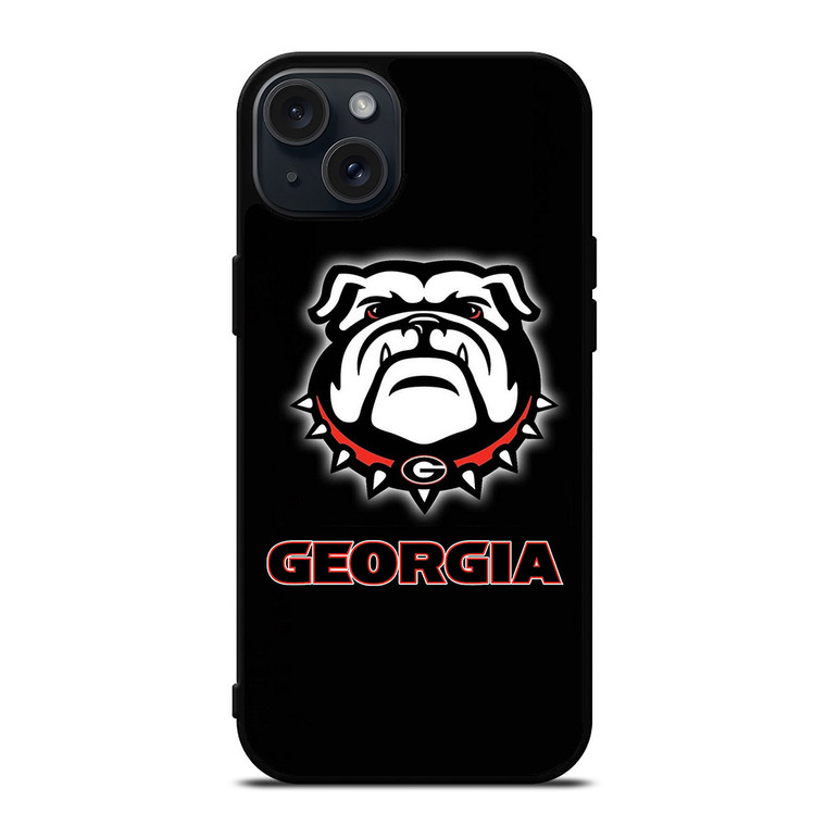 GEORGIA BULLDOGS BLACK WALL iPhone 15 Plus Case