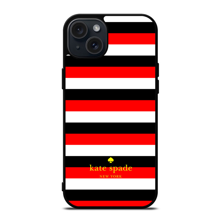 KATE SPADE PATTERN RED BLACK iPhone 15 Plus Case
