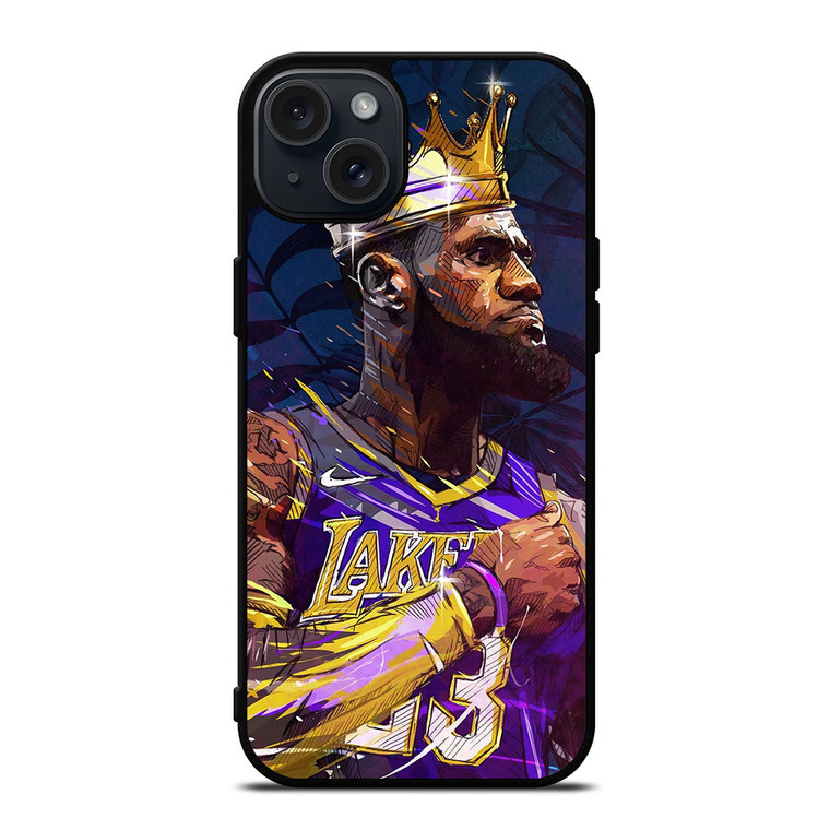 KING LEBRON JAMES LA LAKERS 23 iPhone 15 Plus Case