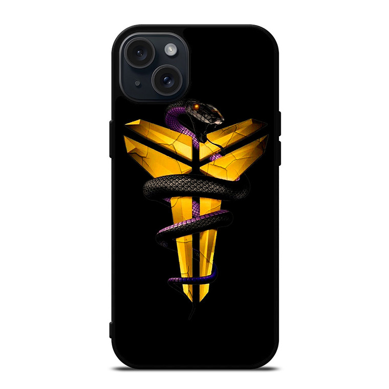 KOBE BRYANT BLACK MAMBA YELLOW iPhone 15 Plus Case