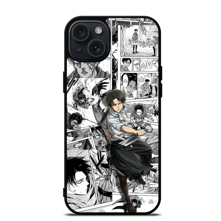 LEVI ACKERMAN ATTACK ON TITAN MANGA CARTOON iPhone 15 Plus Case