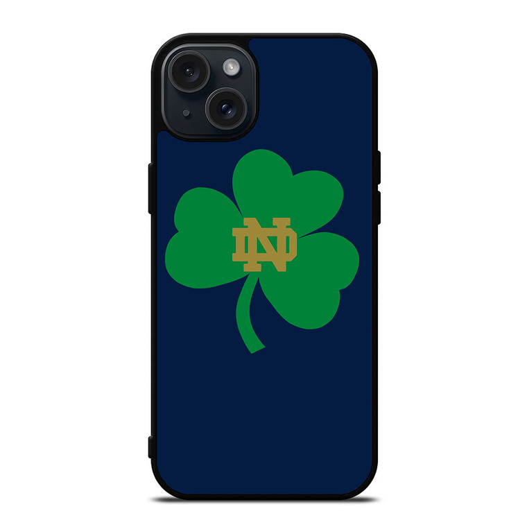 NOTRE DAME FIGHTING IRISH LEAF LOGO iPhone 15 Plus Case