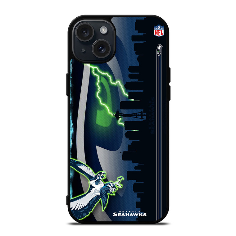 SEATTLE SEAHAWKS LOGO NFL TEAM MASCOT iPhone 15 Plus Case