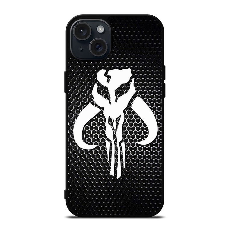 STAR WARS MANDALORIAN LOGO CARBON iPhone 15 Plus Case