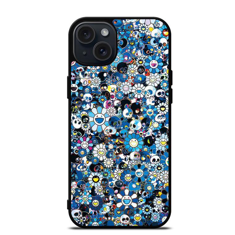 TAKASHI MURAKAMI FLOWERS BLUE iPhone 15 Plus Case