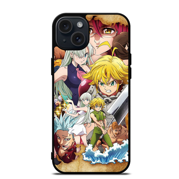 THE SEVEN DEADLY SINS MELIODAS AND FRIENDS iPhone 15 Plus Case THE SEVEN DEADLY SINS MELIODAS AND FRIENDS iPhone 15 Plus Case