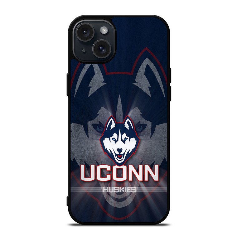 UCONN HUSKIES CONNECTICUT UNIVERSITY BASKETBALL iPhone 15 Plus Case