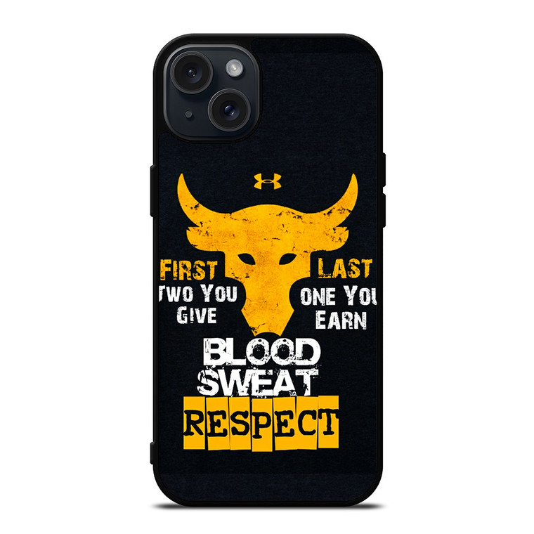 UNDER ARMOUR PROJECT ROCK BLOOD SWEAT iPhone 15 Plus Case