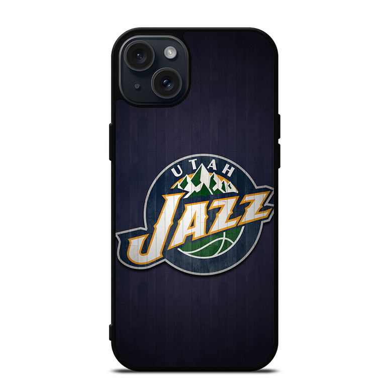 UTAH JAZZ BASKETBALL TEAM WOODEN LOGO iPhone 15 Plus Case