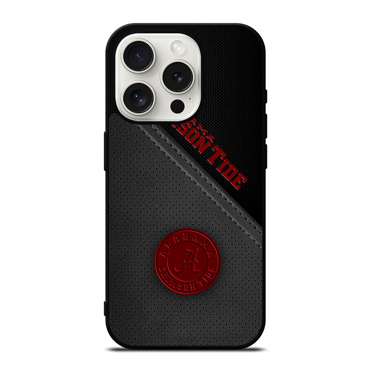 ALABAMA CRIMSON TIDE LEATHER iPhone 15 Pro Case