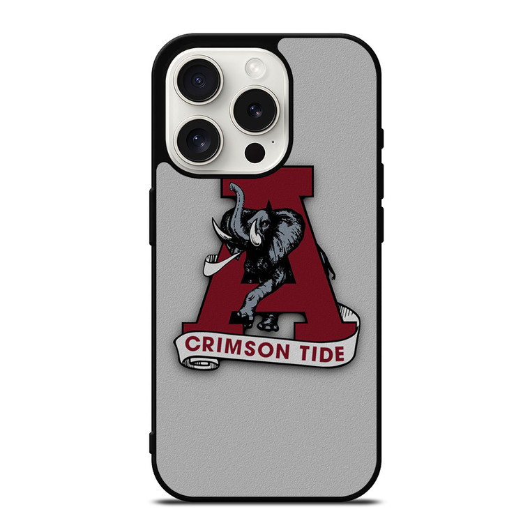 ALABAMA CRIMSON TIDE LOGO INITIAL iPhone 15 Pro Case