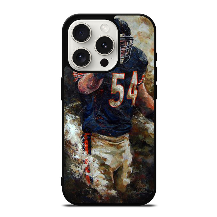 ART BRIAN URLACHER CHICAGO BEARS iPhone 15 Pro Case