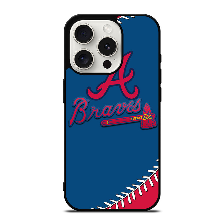 ATLANTA BRAVES ICON BALL BASEBALL iPhone 15 Pro Case