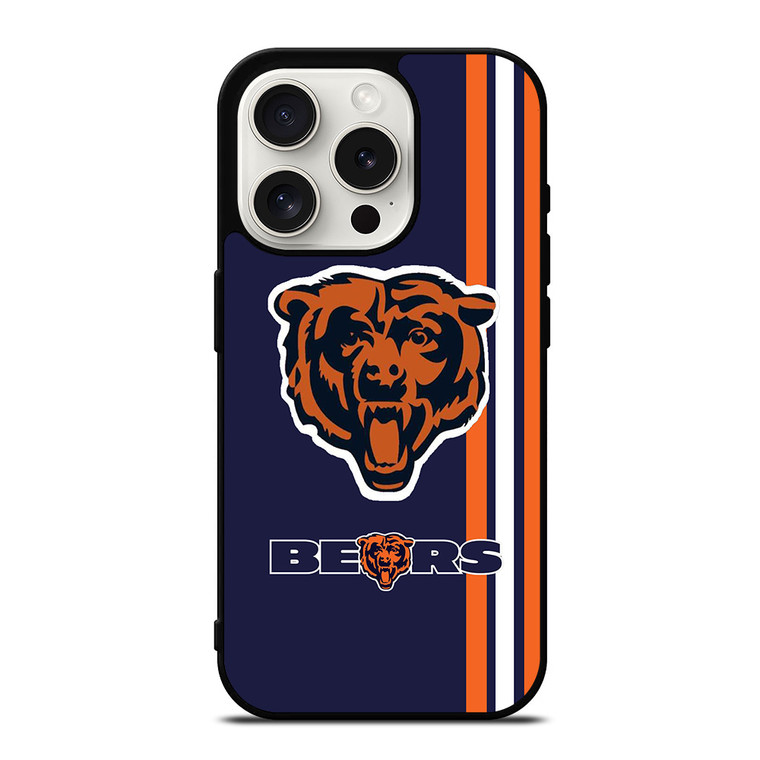 CHICAGO BEARS STRIPS ICON iPhone 15 Pro Case