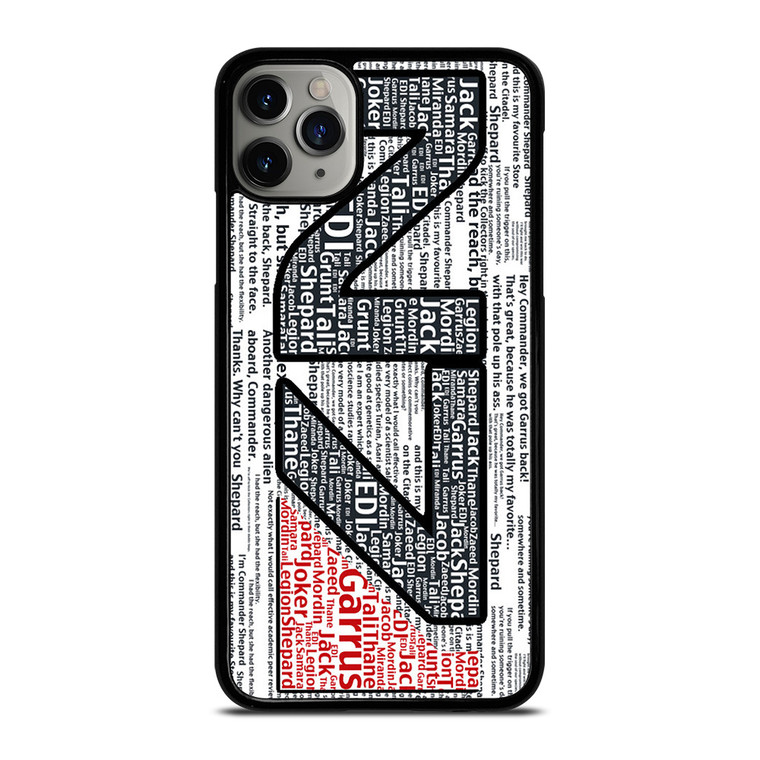 N7 MASS EFFECT LOGO TYPOGRAPHY iPhone 11 Pro Max Case