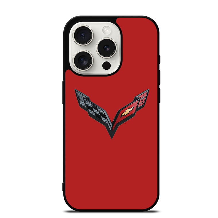 CORVETTE STINGRAY CHEVY RED iPhone 15 Pro Case