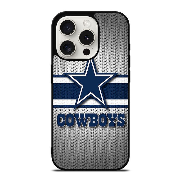 DALLAS COWBOYS NFL LOGO SILVER CARBON iPhone 15 Pro Case