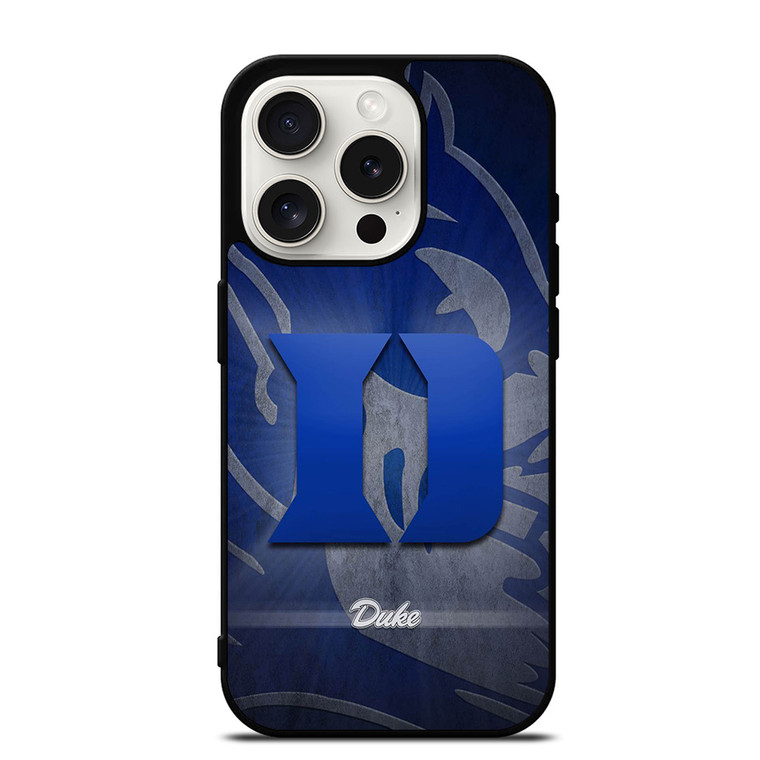 DUKE BLUE DEVILS LOGO UNIVERSITY BASKETBALL 3 iPhone 15 Pro Case