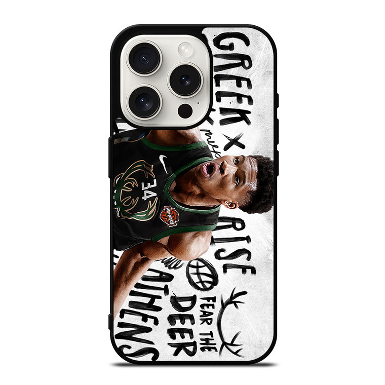 GIANNIS ANTETOKOUNMPO MILWAUKEE BUCKS WALLPAPER iPhone 15 Pro Case
