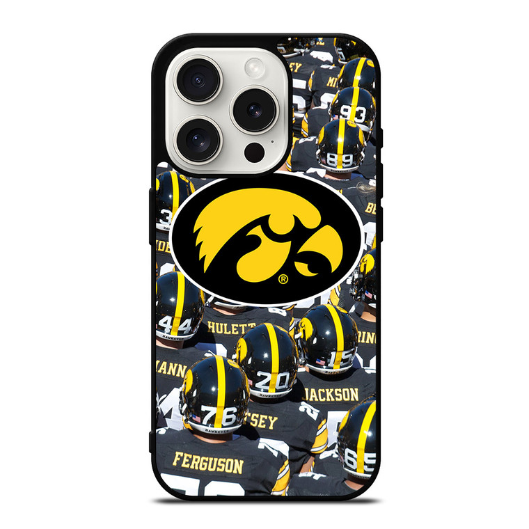 IOWA HAWKEYES COLLAGE FOOTBALL iPhone 15 Pro Case