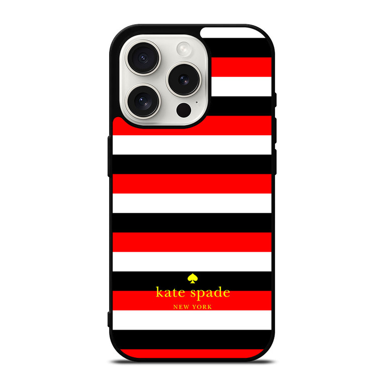 KATE SPADE PATTERN RED BLACK iPhone 15 Pro Case