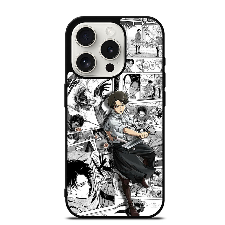 LEVI ACKERMAN ATTACK ON TITAN MANGA CARTOON iPhone 15 Pro Case