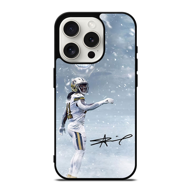 NEW ORLEANS SAINTS ALVIN KAMARA SNOW iPhone 15 Pro Case