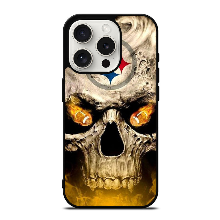 PITTSBURGH STEELERS FOOTBALL SKULL iPhone 15 Pro Case