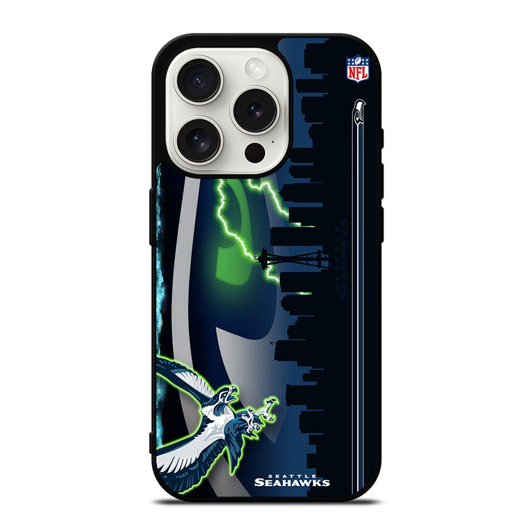 SEATTLE SEAHAWKS LOGO NFL TEAM MASCOT iPhone 15 Pro Case