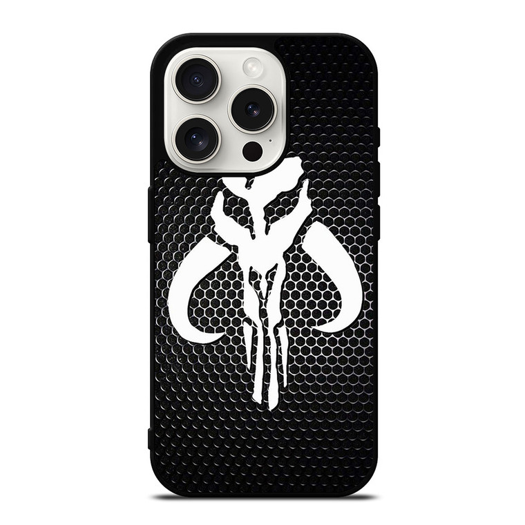 STAR WARS MANDALORIAN LOGO CARBON iPhone 15 Pro Case