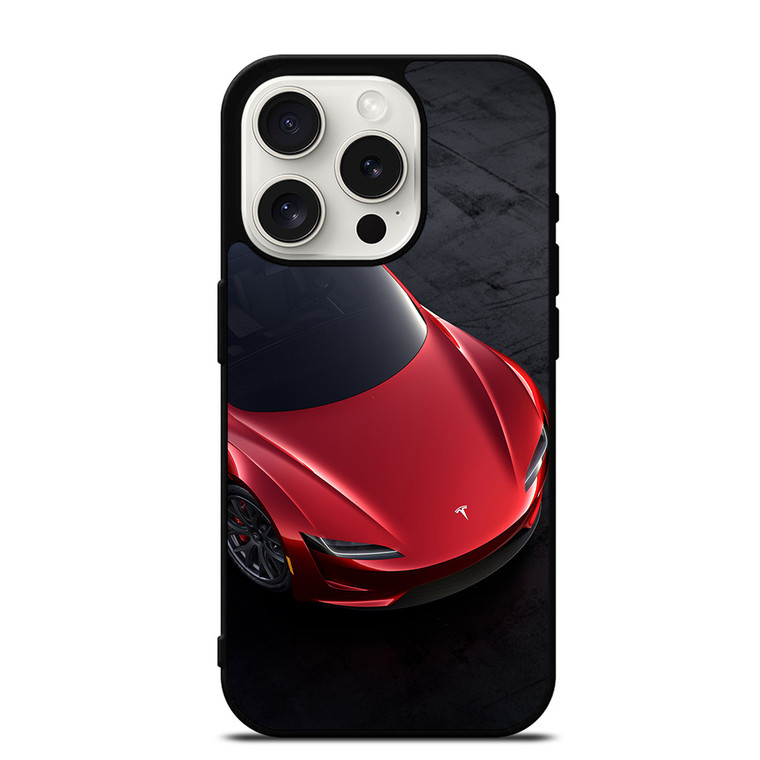 TESLA RED ELECTRIC CAR iPhone 15 Pro Case
