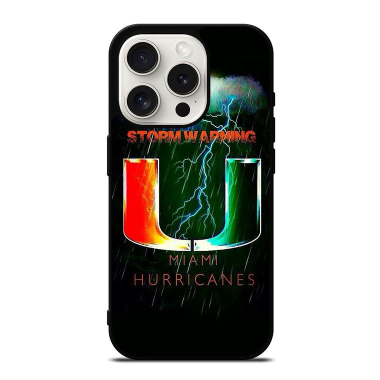 UM MIAMI HURRICANES NFL THUNDER iPhone 15 Pro Case