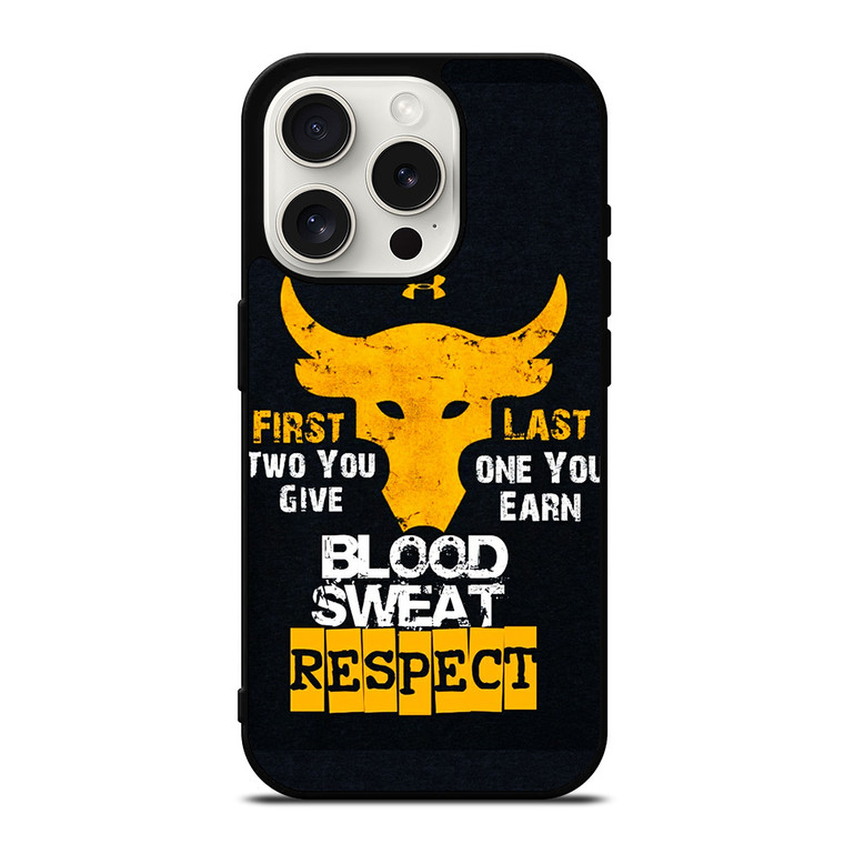 UNDER ARMOUR PROJECT ROCK BLOOD SWEAT iPhone 15 Pro Case