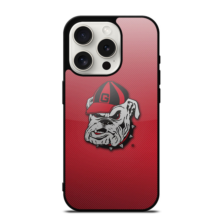 UNIVERSITY OF GEORGIA BULLDOGS UGA RED HAT iPhone 15 Pro Case