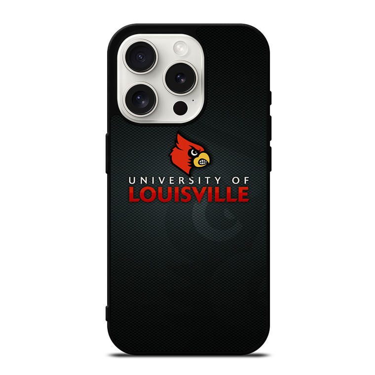 UNIVERSITY OF LOUISVILLE CARDINALS FOOTBALL LOGO MASCOT iPhone 15 Pro Case