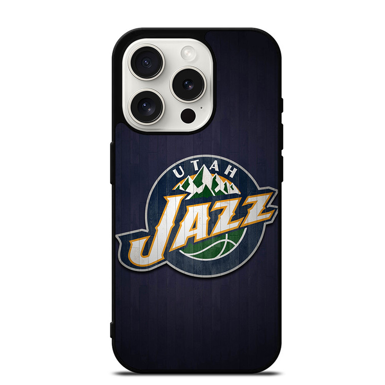 UTAH JAZZ BASKETBALL TEAM WOODEN LOGO iPhone 15 Pro Case