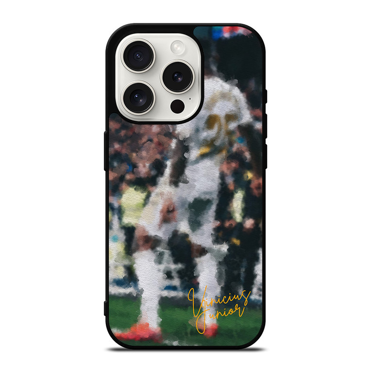 VINICIUS JR JUNIOR REAL MADRID PAINTING ART iPhone 15 Pro Case