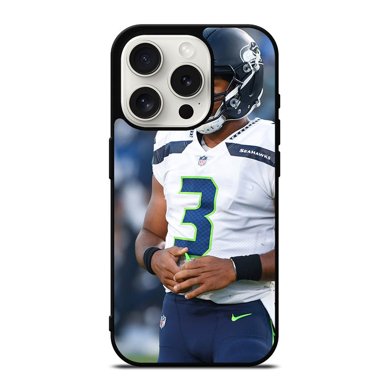 WILSON SEATTLE SEAHAWKS WHITE JERSEY iPhone 15 Pro Case