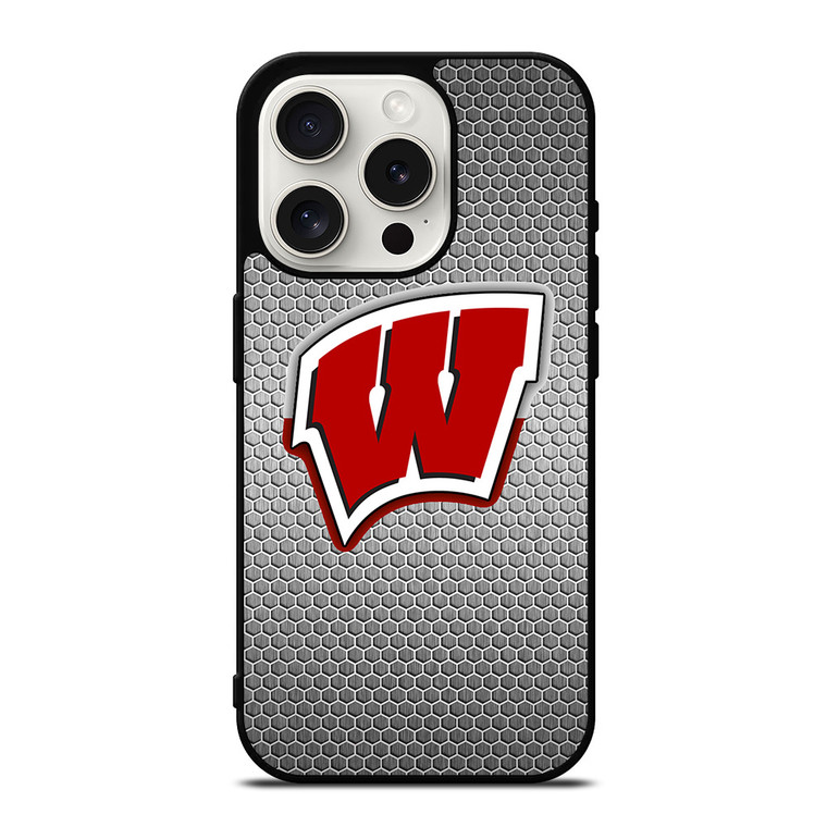 WISCONSIN BADGER EMBLEM iPhone 15 Pro Case