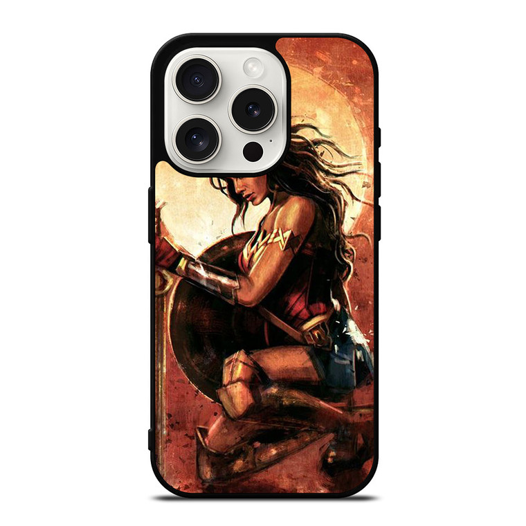 WONDER WOMAN SUPER HERO DC ART iPhone 15 Pro Case
